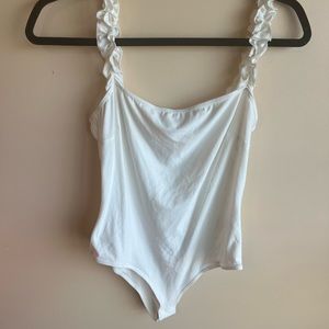Pink Lily White Bodysuit